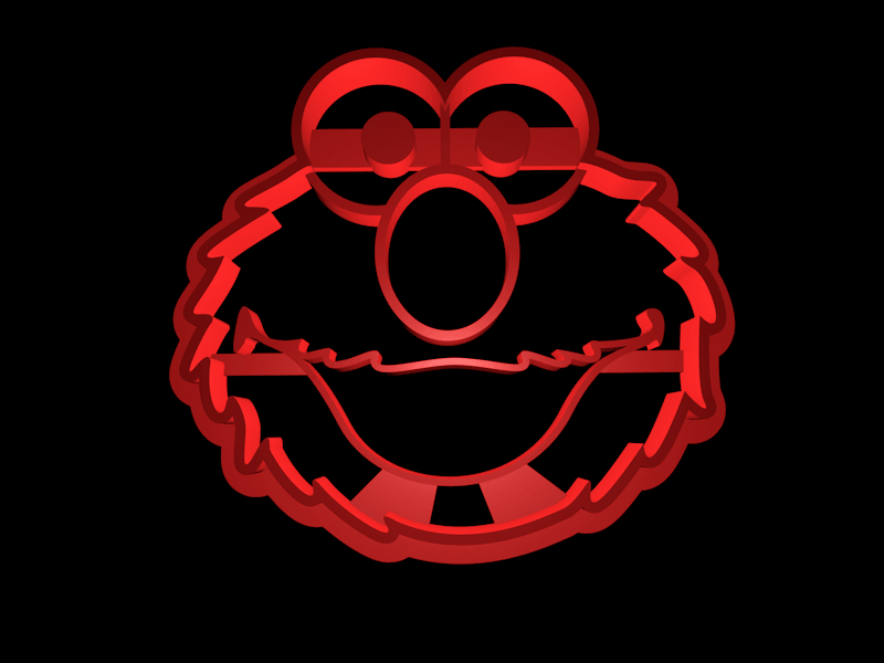 Elmo.png Download STL file Sesame street cookie cutter set • Template to 3D print, davidruizo