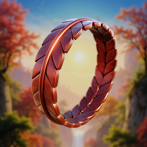 Eternal Laurel Leaf Ring Nature Jewelry 86 3D model