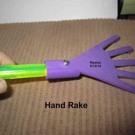 Rake_001_display_large.jpg Free STL file Hand Rake・3D printing design to download, Tarnliare