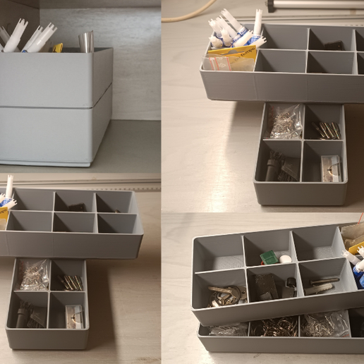 Modular stackable storage box - 3D model önizlemesi