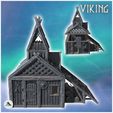 2.jpg Large Viking building with thatched roof, high platform and wood storage annex (18) - North Northern Norse Nordic Saga 28mm 15mm Medieval Dark Age