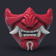 Render_Etsy.60.jpg Samurai demon mask 3D printed model