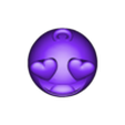 Smiling Face with Heart-Eyes.stl Set of 3 Emoji Keychains