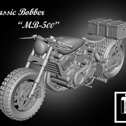 4673e1a0-db47-4711-bc81-0aa4be3e4bd9.jpg Fichier 3D gratuit Bitume/Gaslands Classic bobber MB-500 post-apocalyptique・Modèle imprimable en 3D à télécharger