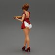 Girl-0004.jpg 2 Models - Maid woman carrying tray of Cupcakes