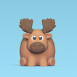 Cod1767-Round-Moose-1.png 3D file Round Moose・3D print object to download