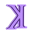 K.stl Télécharger fichier STL L'alphabet Harry Potter : emporte-pièce et timbres - CAPS - lettres chiffres signes ! • Plan imprimable en 3D, Agos3D