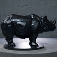 2.jpg Mech Poly Rhino - Mechanische Low-Poly-Skulptur