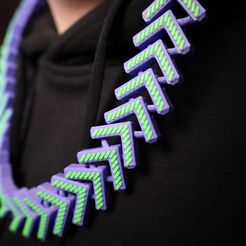 3.png Fichier 3D Collier à chaînes rayées・Modèle à télécharger et à imprimer en 3D
