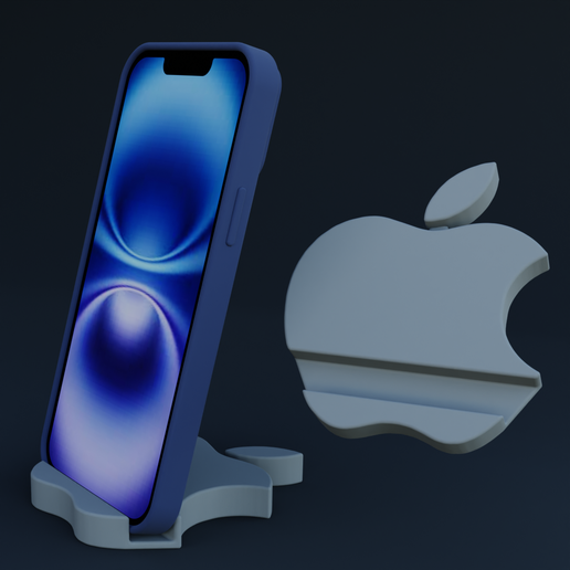 phone stand apple 3D model