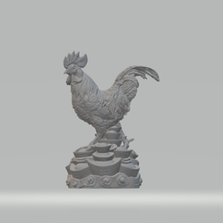 1.png Datei STL Lucky Rooster 3D-Druckmodell・Modell für 3D-Druck zum herunterladen