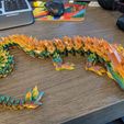 Хрустальный дракон, артикулирующее животное Flexi Wiggle Pet, печать на месте, фантазия