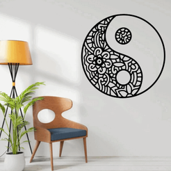 c1.png Télécharger fichier STL décoration murale ying yang • Plan pour impression 3D, satis3d