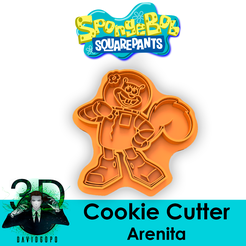 Marketing_ArenitaPacifico.png STL file ARENITA COOKIE CUTTER / SPONGEBOB SQUAREPANTS・3D print design to download