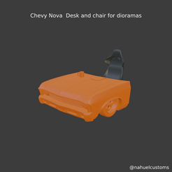 New-Project5-(7).png Fichier STL Chevy Nova Bureau et chaise pour dioramas・Plan pour impression 3D à télécharger