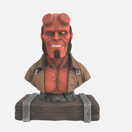 Hellboy bust headphones support