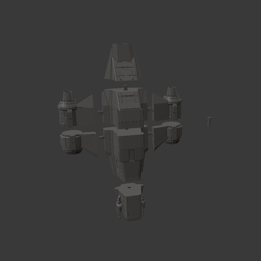 Razor Crest, sliced version with pegs - 3D model önizlemesi