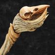 5.JPG Fichier STL Baguette crâne de corbeau - Animal spirituel de Harry Potter・Modèle imprimable en 3D à télécharger, tolgaaxu