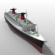 Untitled-3.jpg Download STL file S.S. FRANCE (1960) ocean liner printable model - full hull and waterline versions • Object to 3D print, LinersWorld