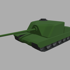 Low_Poly_Tank_01_Render_01.png STL-Datei Low Poly Tank // Entwurf 01・3D-druckbare Vorlage zum herunterladen