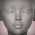 2.20.jpg 40 3D HEAD FACE FEMALE CHARACTER FEMALE TEENAGER PORTRAIT DOLL BJD LOW-POLY 3D MODEL