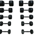 model-81.png high-quality set of 5 dumbbells in a realistic 3D model
