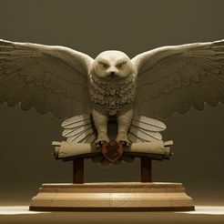 Front.jpg STL file Hedwig statue・3D printable model to download