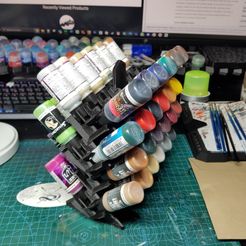 STL file Wall mounted Tamiya Paint Bottle Holder V3 🎨・3D