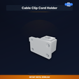 01_hero.png Adhesive Cord Holder Clip, Holds Starlink Ethernet, Rv - 3D Printable STL File
