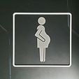 20230916_074427.jpg Pregnant Parking Pendant Sign