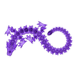RoseDragonRectangle2.stl Файл STL Розовый дракон, День святого Валентина, артикулирующее животное Flexi Wiggle, печать на месте, фантазия・Дизайн для загрузки и 3D-печати
