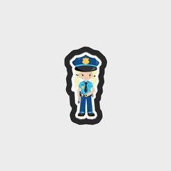 PoliceKidsVol1_PoliceGirl_Main copy.jpg STL file Police Girl Cookie Cutter .STL File・3D printer design to download, Everyoul