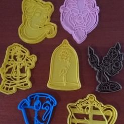 75635876_1045558755836730_1835354042293813248_n.jpg STL file BEAUTY AND THE BEAST COOKIE CUTTER KIT X7 SET・Design to download and 3D print, KDASH