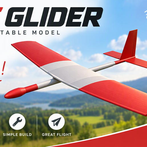 Glider – Ultralight Hand-Launch Glider | Resin Print, No Motor