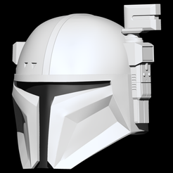 1.png Heavy Infantry Mandalorian Helmet, Wearable, Printable, .stl file. Cosplay (Updated 6-11-2020 Cut Parts Added)