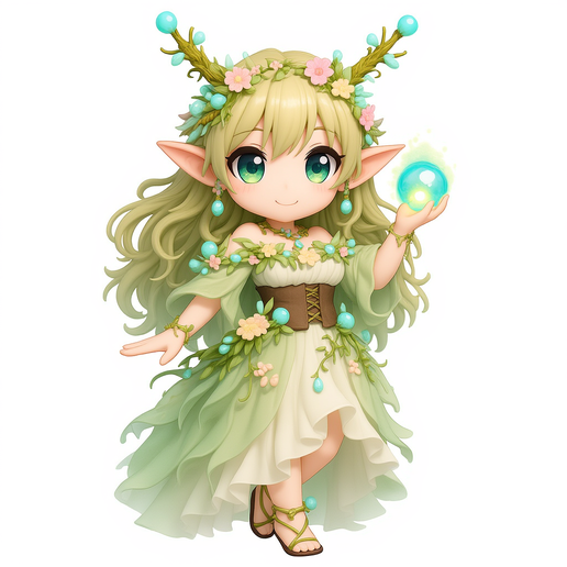 Forest Spirit Elf – Fantasy Nature Goddess STL for 3D Printing