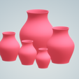 Capture1.png Vintage Vase 1 STL File - Digital Download -5 Sizes- Homeware, Minimalist Modern Design