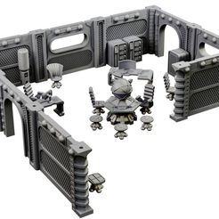 Sci-Fi-Office-Set-A-Mystic-Pigeon-Gaming-2-w.jpg 3D file Sci Fi Office Including Modular Walls (tabletop terrain)・Model to download and 3D print