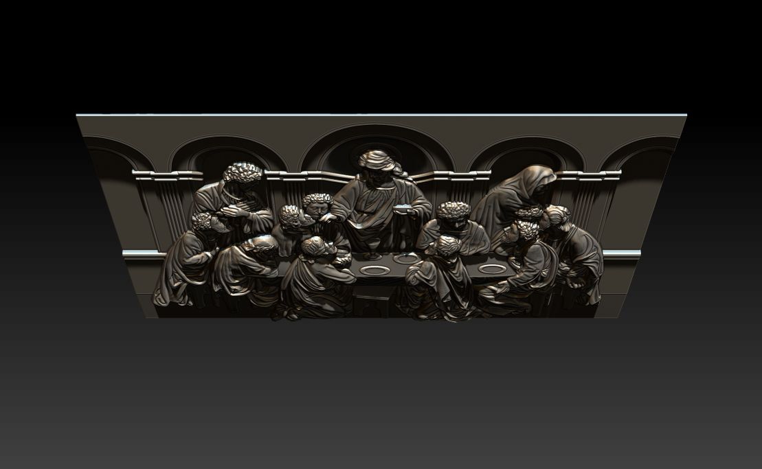 K_-(12).jpg 3D file CNC 3d Relief Model STL for Router 3 axis - The Last Supper・3D printable design to download, briarena8185