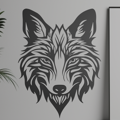 Fox-2.png Archivo STL Arte mural del zorro・Diseño para descargar y imprimir en 3D