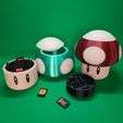CultsSwitch-Container.jpg STL file Mario Mushroom Secret Switch Game Organizer・3D printable model to download