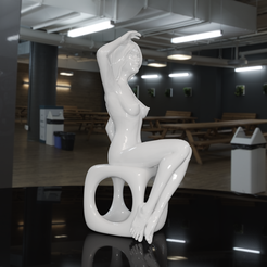 Sculpt-naked-woman-sitting.png Файл STL Sculpt naked woman sitting・Шаблон для 3D-печати для загрузки