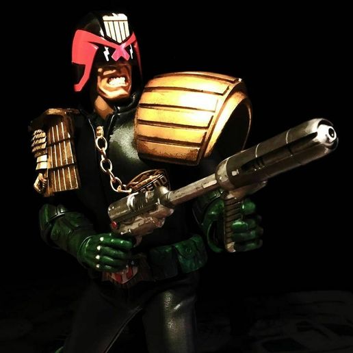 2000ad Judge Dredd Stub Gun 1:6 scale for ThreeA Figure - 3D model önizlemesi