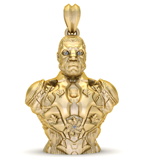 Warrior King Bust Pendant  3D Printable
