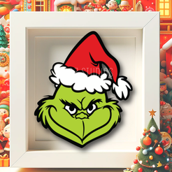 project_20231205_1528429-01.png The Grinch who Stole Christmas Wall Art Grinch Wall Decor Fan Art
