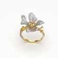 123123123-6.jpg Flower ring 3D print model