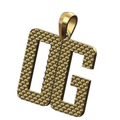 Knurled-texture-faceted-OG-pendant-00.jpg Knurled OG original gangster pendant 3D print model