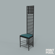 Untitled-22.png House Hill Chair by Charles Rennie Mackintosh: Scale 1:12 doll house