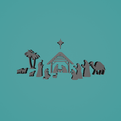 Nativity.png Datei STL Krippenfiguren・Design für 3D-Drucker zum herunterladen