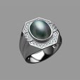 RN0006-b.jpg STL-Datei 3D-MODELL Herrenring Luxus mit ovalem Cabochon-Edelstein・Design für den 3D-Druck zum Herunterladen